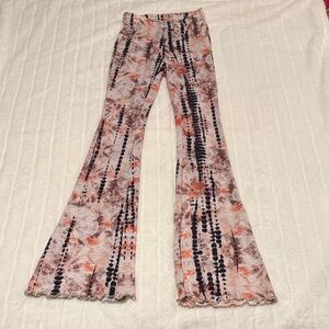 SHEIN Tie Dye Flare Patterned Pants